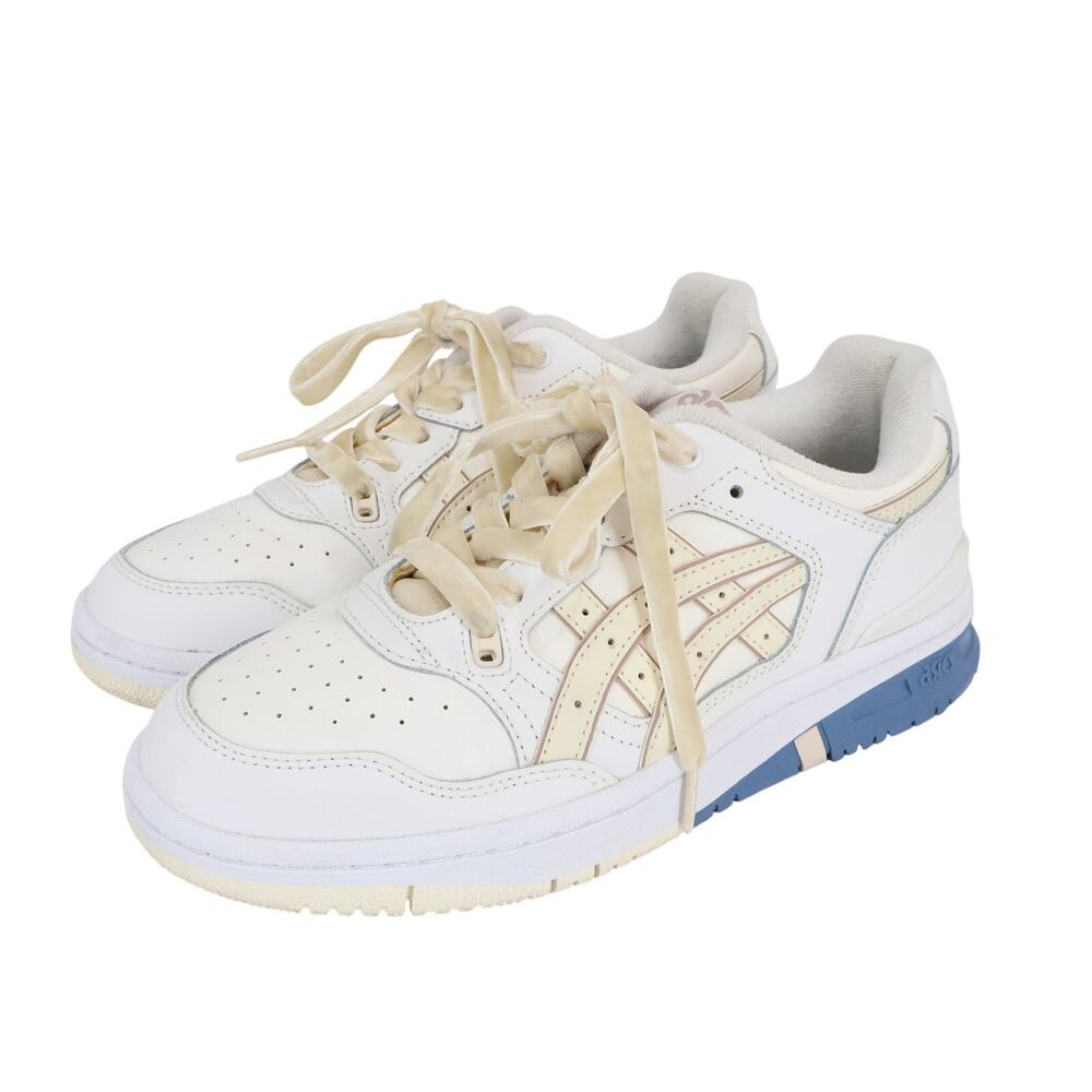 Asics EX89 Shigen 2.0 Sneakers Cream Velvet Laces White/Blue Size US 8
